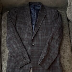 Tommy Hilfiger Men's Dark Plaid Blazer
